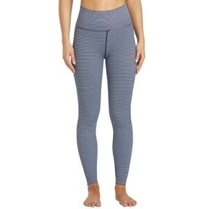 Spiritual Gangster Love Sculpt Stripe Jacquard Legging- Navy pin stripe xs/s